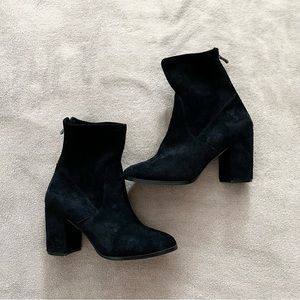 Therapy Black Hoxton Suede Boots from Princess Polly